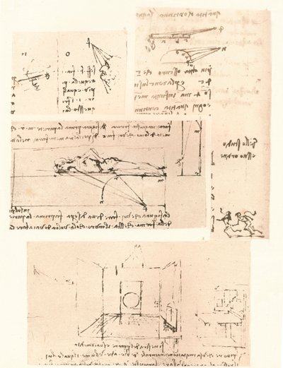 Cuatro dibujos que ilustran la práctica de la pintura de Leonardo da Vinci