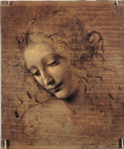 Cabeza de mujer de Leonardo da Vinci