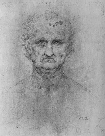 Rostro Completo de un Hombre Viejo, c. 1480 1945 de Leonardo da Vinci