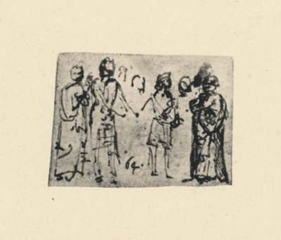 Grupo de figuras, c1480 1945 de Leonardo da Vinci