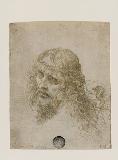 Cabeza de Cristo coronado de espinas, c. 1500 de Leonardo da Vinci