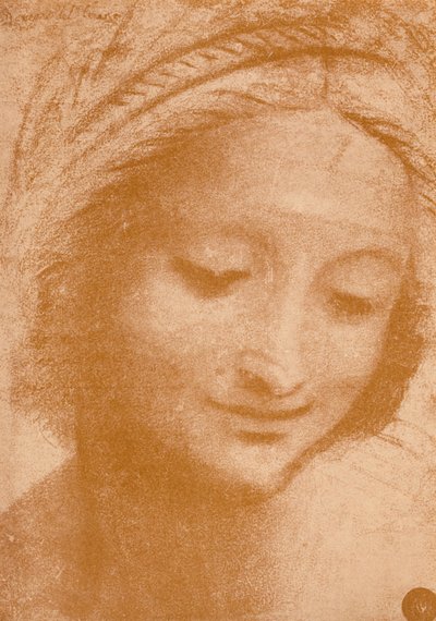 Cabeza de una mujer de Leonardo da Vinci