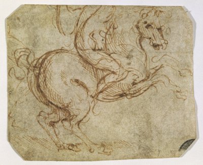 Caballo y caballero de Leonardo da Vinci