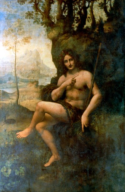 San Juan Bautista, con los atributos de Baco de Leonardo da Vinci