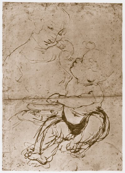 Madonna con el plato de frutas de Leonardo da Vinci