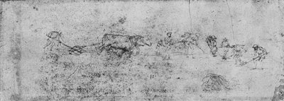 Hombres arando y cavando, c. 1480 1945 de Leonardo da Vinci
