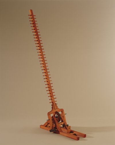 Reconstrucción del modelo del diseño de da Vinci para una escalera de Leonardo da Vinci