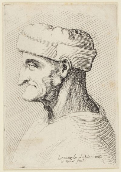 El anciano de la gorra de Leonardo da Vinci