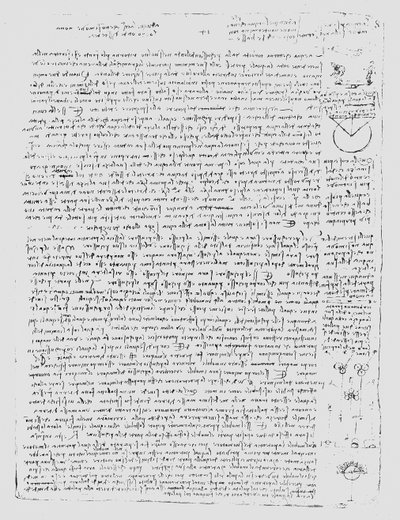 Página del Códice Leicester de Leonardo da Vinci