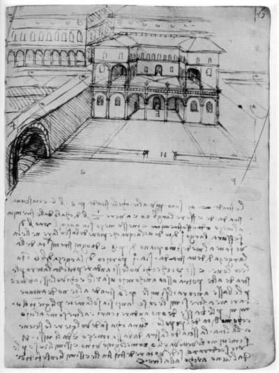 Plan para una ciudad ideal, 1488-1490 1954 de Leonardo da Vinci