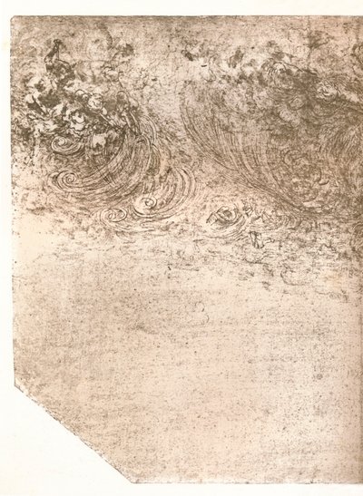 Representación de una tempestad de Leonardo da Vinci