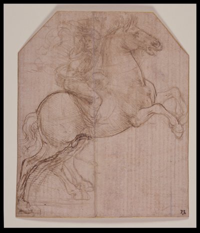 Jinete en Caballo Encabritado, c.1481-82 de Leonardo da Vinci