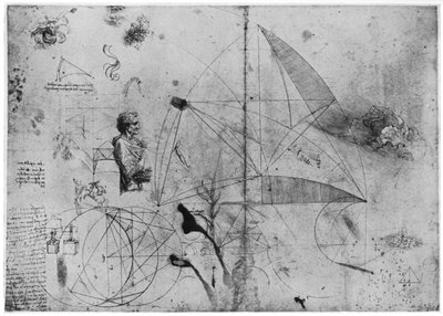 Hoja de estudios, finales del siglo XV o principios del siglo XVI, 1954 de Leonardo da Vinci
