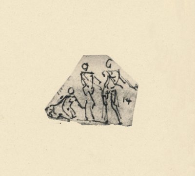 Boceto de tres figuras, c.1480 de Leonardo da Vinci