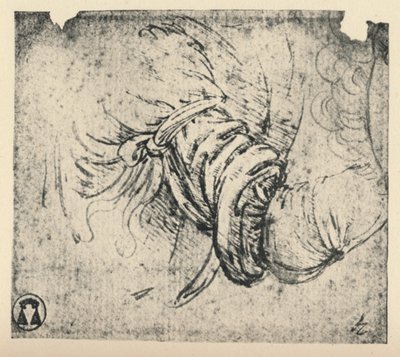 Estudio de Manga para La Anunciación, 1470-1473 1945 de Leonardo da Vinci