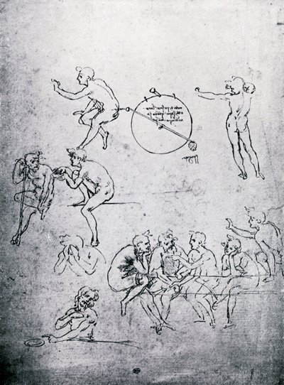 Estudios para La adoración de los magos y La última cena, siglo XV 1930 de Leonardo da Vinci