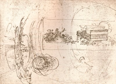 Estudios para composiciones alegóricas, c. 1472-c. 1519 de Leonardo da Vinci