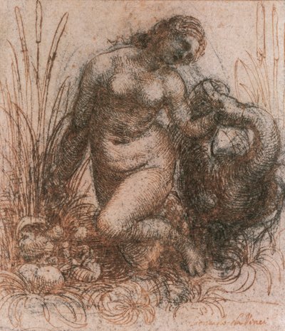 Estudio para Leda y el cisne de Leonardo da Vinci