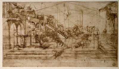 Estudio para la Adoración de los Magos de Leonardo da Vinci