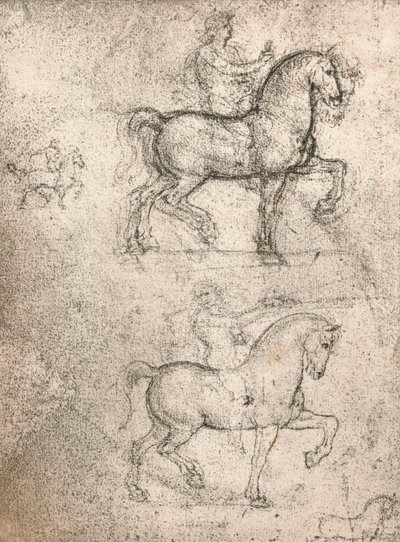 Estudio para el Monumento Sforza, c. 1482-c. 1499 de Leonardo da Vinci