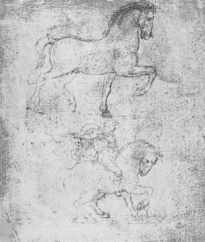 Estudio para el Monumento Sforza, c1482-c1499 de Leonardo da Vinci