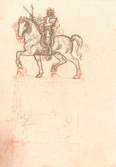 Estudio para el Monumento Sforza, c1482-c1499 1883 de Leonardo da Vinci