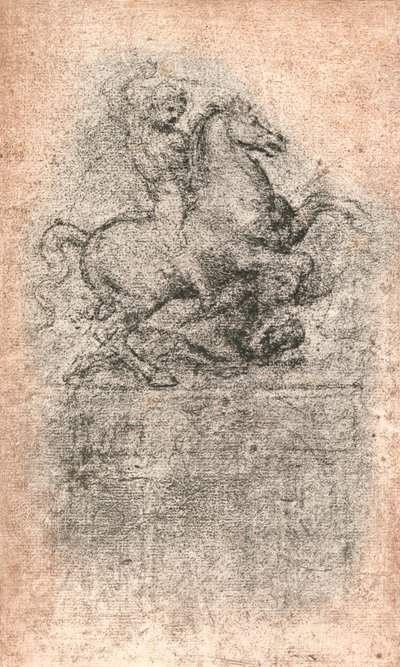 Estudio para el Monumento Sforza de Leonardo da Vinci