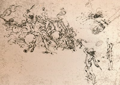 Estudio para el cartón de la Batalla de Anghiari, c1472-c1505 1883 de Leonardo da Vinci