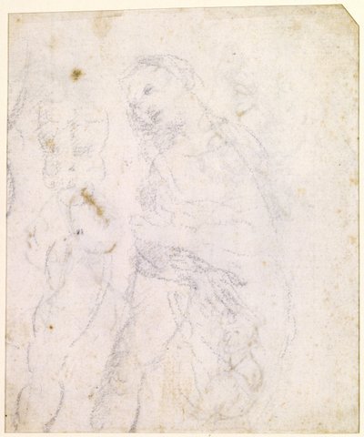 Estudio de una Madonna [verso] de Leonardo da Vinci