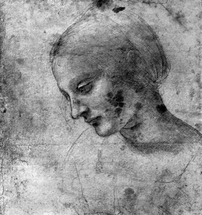 Estudio de la cabeza de la Madonna de Leonardo da Vinci