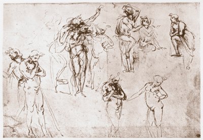 La Adoración de los Reyes, c. 1481 de Leonardo da Vinci