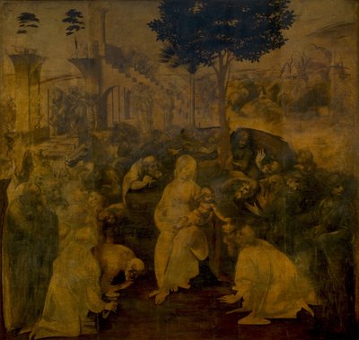 La adoración de los Magos, c. 1480 de Leonardo da Vinci