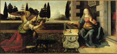 La Anunciación de Leonardo da Vinci