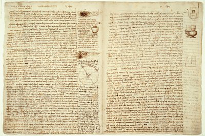 El Códice Hammer, páginas 124-127, 1508-12 de Leonardo da Vinci