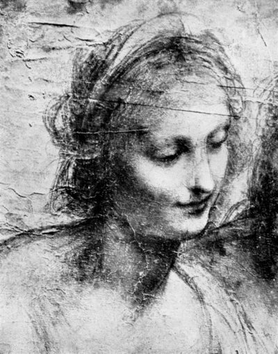 La cabeza de la Madonna, siglo XV, 1930s de Leonardo da Vinci