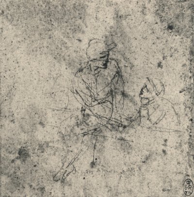 Dos figuras en conversación, c1480 de Leonardo da Vinci