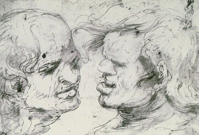 Dos cabezas de Leonardo da Vinci
