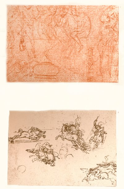Dos dibujos, c1472-c1519 1883 de Leonardo da Vinci