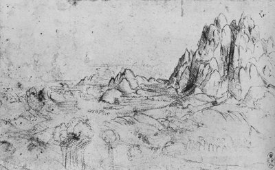 Vista de una Cordillera, c1480 1945 de Leonardo da Vinci