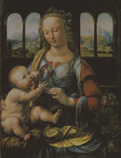 Virgen y Niño, c.1473 de Leonardo da Vinci