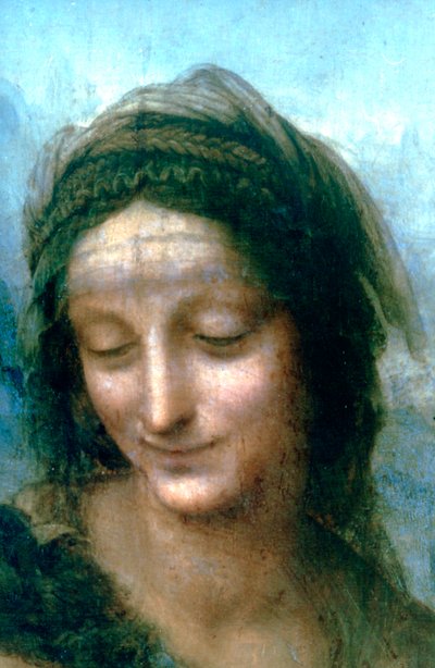 Virgen y Niño con Santa Ana (detalle), 1502-1516 de Leonardo da Vinci