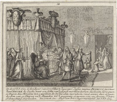 La Muerte de Pedro el Grande el 8 de febrero de 1725 de Leonardus Schenk