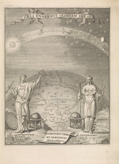 Astronomía y geografía con instrumentos de medición
Caeli anarrant gloriam dei Ps.10 (título en el objeto)
Portada de: 