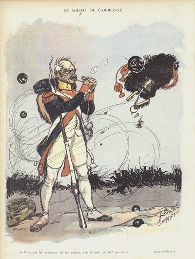 Un soldado de Cambronne. Ilustración para Le Rire de Leonce Burret
