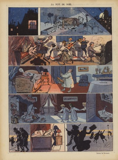 Nochebuena. Ilustración para Le Rire de Leonce Burret