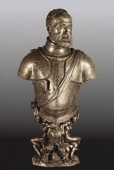 Busto retrato del Emperador del Sacro Imperio Romano Carlos V (1500-58) de Leone Leoni
