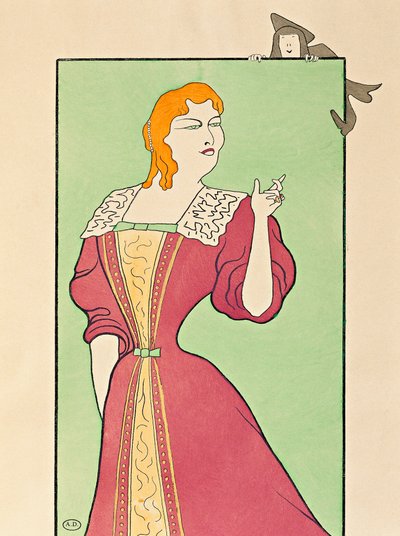 Actriz Marie-Louise Marsy (1866-1942) en el papel de Elmira en Tartufo de Leonetto Cappiello