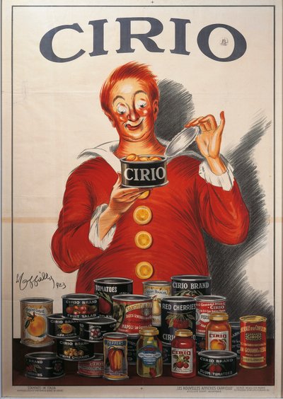 Anuncio de conservas alimenticias Cirio, ilustración de Leonetto Cappiello