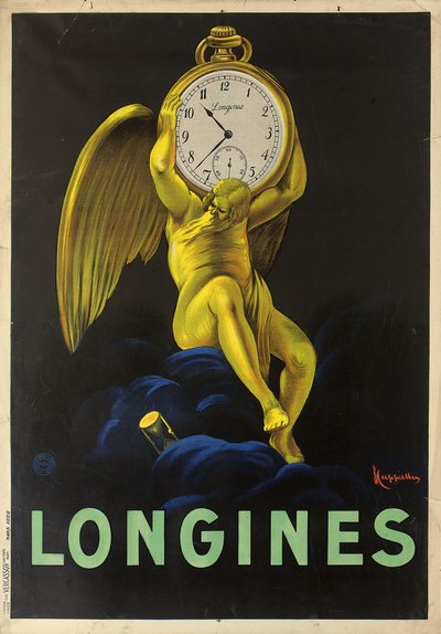 Cartel publicitario para los relojeros suizos Longines, 1922 de Leonetto Cappiello