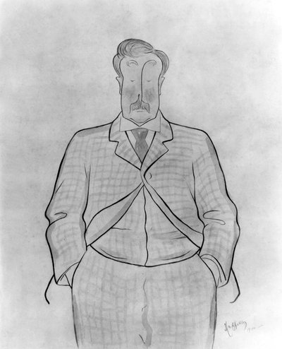 Alphonse Allais (1854-1905) periodista y escritor francés, dibujo de Leonetto Cappiello de Leonetto Cappiello